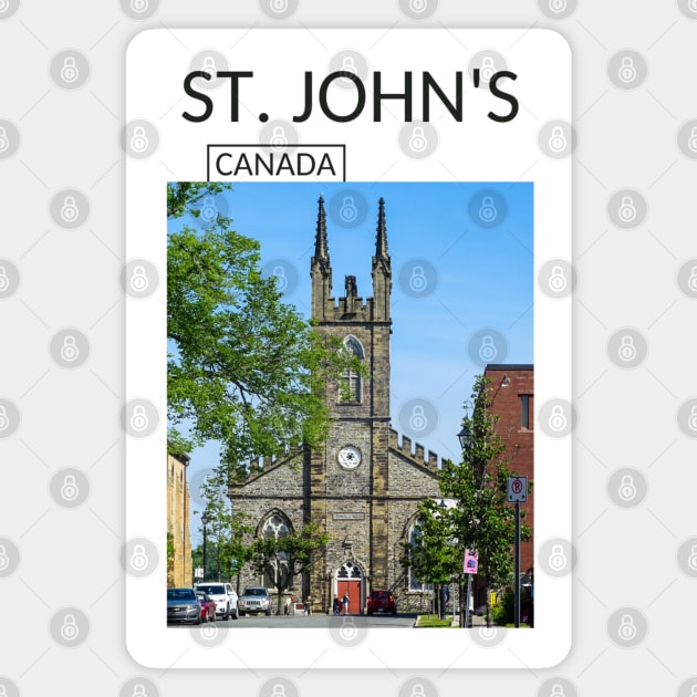 St Johns Newfoundland and Labrador Canada Gift for Canadian Canada Day Present Souvenir T-shirt Hoodie Apparel Mug Notebook Tote Pillow Sticker Magnet Magnet by Mr. Travel Joy